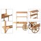 Vintiquewise Large Wooden 3 Tier Rolling Table Cart with 2 Wheels and Shelves QI004292 - alternate 6